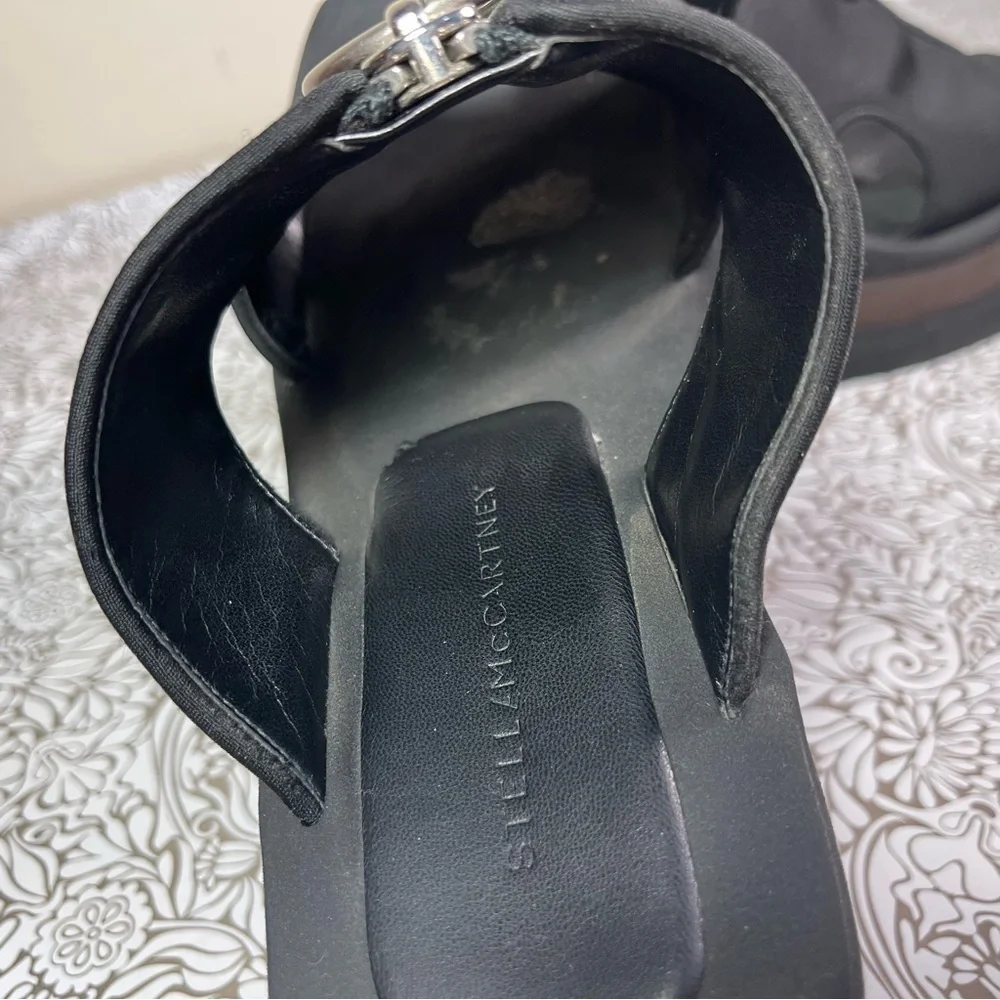 Stella McCartney Brown & Black Scuba Platform Slides Designer Sandals